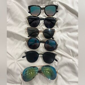 Mixed Sunglasses Lot - Black, Gold, Blue Mirrors